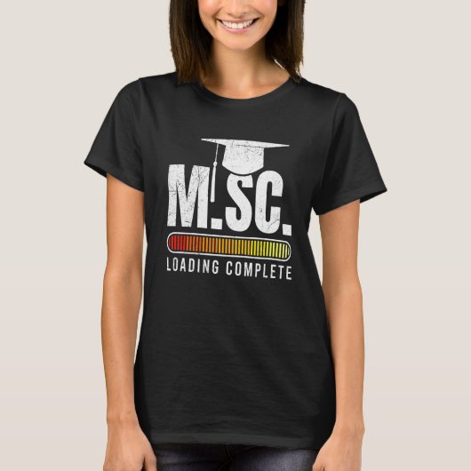 M Sc loading Masters degree Master of Science 1 T-shirt (Voorkant)