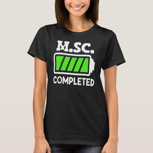M Sc voltooide Master's Degree Master of Science 2 T-shirt (Voorkant)