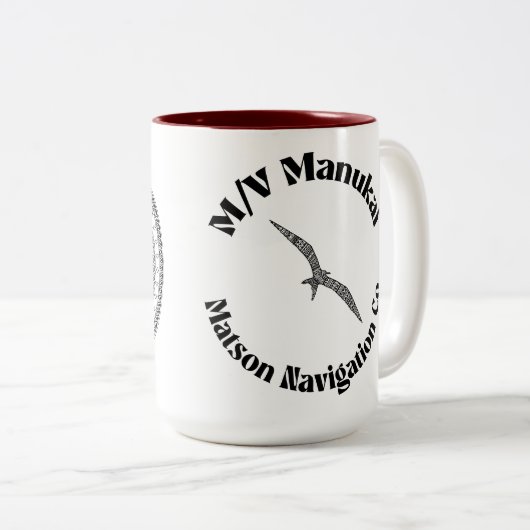 M/V Manukai-Mok Tweekleurige Koffiemok (Voorkant rechts)