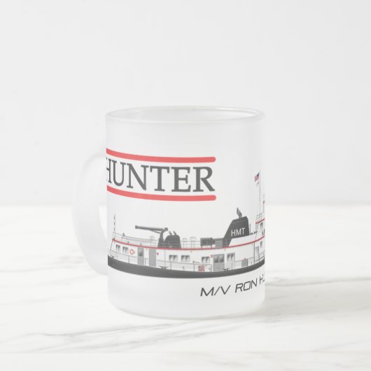 M/V Ron Hunter Matglas Koffiemok (Voorkant links)