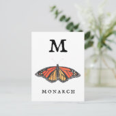 "M" voor Monarch Briefkaart (Staand voorkant)