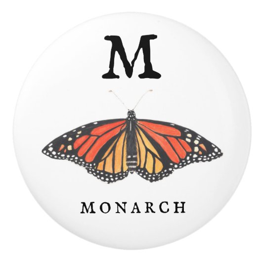 "M" voor Monarch Keramische Knop (Voorkant)