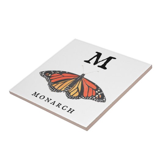 "M" voor Monarch Tegeltje (Zijkant)