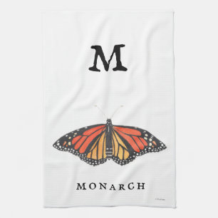"M" voor Monarch  Theedoek