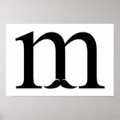 M voor Mustache Poster (Voorkant)