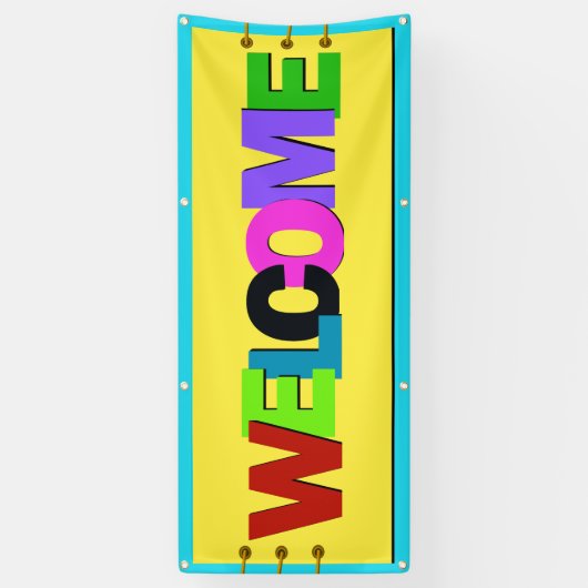 M welkome banner die antenne repliceert (Verticaal)