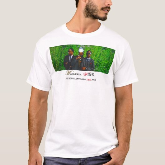 M WINE OFFICIËLE Heren Basic T-Shirt (Voorkant)
