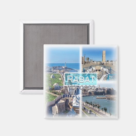 MA0033 Afrika, Marokko, Rabat, koelkast Magneet (Voorkant / Achterkant)