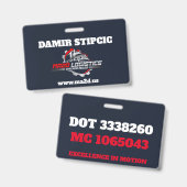 MA2D LOGISTIEK BADGE (Voor- en achterkant)