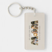 Ma 3 foto moderne elegante zwarte witte moederdag sleutelhanger (Voorkant)