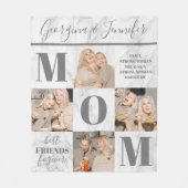 Ma 4 Foto Collage Marble Fleece Deken (Voorkant)