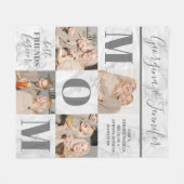 Ma 4 Foto Collage Marble Fleece Deken (Voorkant (Horizontaal))