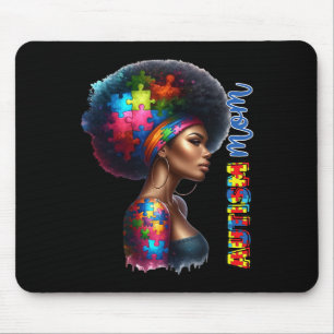 Ma Afro Autisme Bewustzijn Mama Zwart Autisme Moed Muismat