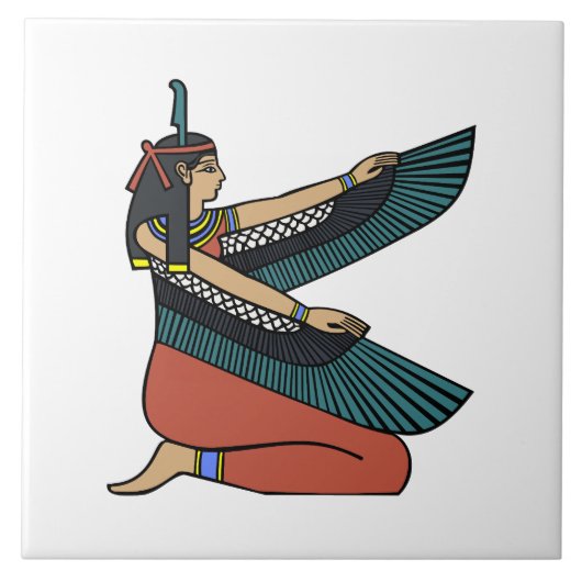 Ma’at (Egyptische godin) Tegeltje (Voorkant)