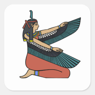 Ma’at (Egyptische godin) Vierkante Sticker