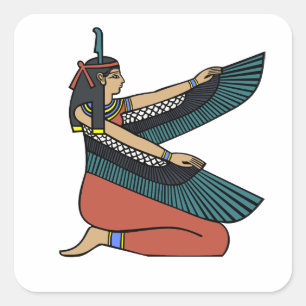 Ma’at (Egyptische godin) Vierkante Sticker