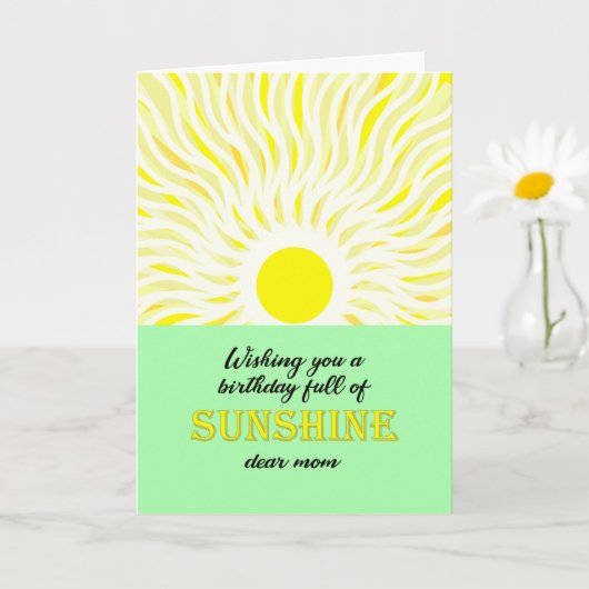 Ma Birthday Bright Sunshine Kaart (Kleine Plant)