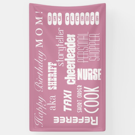 Ma Birthday Spandoek (Verticaal)