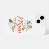 Ma Bright Holly Kerstmis iPhone Hoesje (Achterkant horizontaal)
