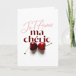 Ma Cherie Franse Romantiek Rode Kersen Roze Hartje Kaart