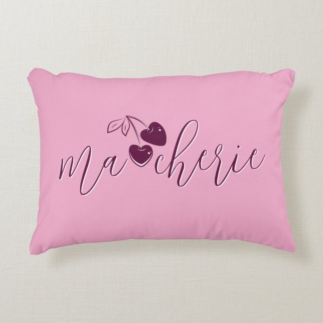 Ma Cherie Heart Berries Sweetheart Custom Colors  Accent Kussen (Voorkant)