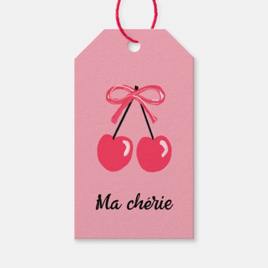 Ma chérie kersencadeau label cadeaulabel (Voorkant)