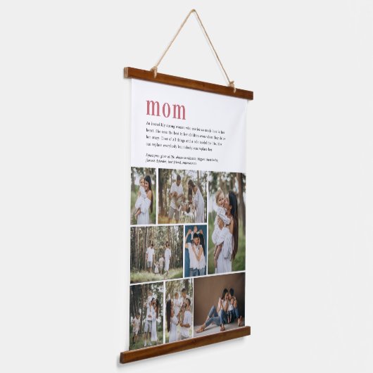 Ma Definition | 8 Foto gepersonaliseerd Hangend Wandkleed (Gebogen)