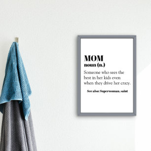 Ma Definition Word Noun Gift Moederdag Perfect Poster