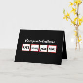 MA Degree - AANGEPASTE NAAM - Gefeliciteerd Kaart (Gele Bloem)