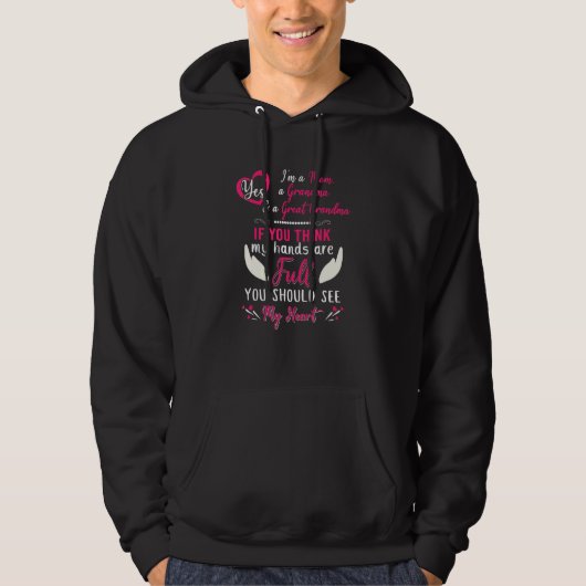 Ma Grootma Grootma mama Nana je moet zien Hoodie (Voorkant)