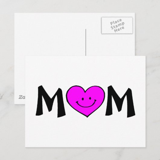 Ma Happy Face Briefkaart (Voorkant / Achterkant)