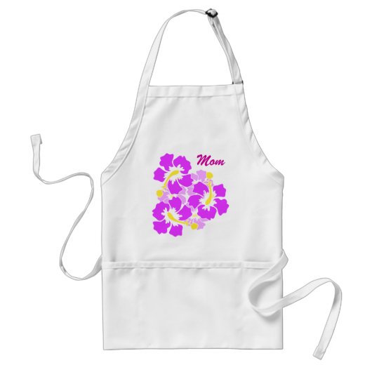 Ma Hibiscus Flower Apron Standaard Schort (Voorkant)