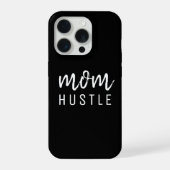 Ma Hustle | Modern Script Black Moederdag iPhone Hoesje (Achterkant)