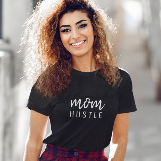 Ma Hustle | Modern Script Black Moederdag T-shirt