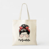 Ma Life Softball Baseball Moederdag Bun W Tote Bag (Achterkant)