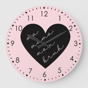 Ma Mama Bruh Pink Grote Klok