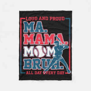 Ma Mama Mom Bruh Bysebyll Hardop En Trots Elke Dag Fleece Deken