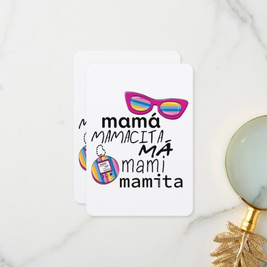 Má Mami Mamita uit de 90 Bedankkaart (Voorkant / Achterkant in situ)
