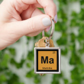 Ma - Marimba Music Chemistry Periodic Table Symbol Sleutelhanger (Hand)