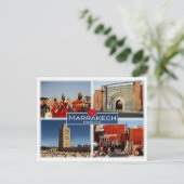 MA Marokko - Marrakech - Briefkaart (Staand voorkant)