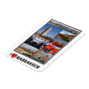 MA Marokko - Marrakech - I Love Mosaic - Magnet Magneet