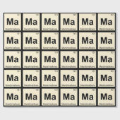 Ma - Marshmallows Scheikunde Periodiek Systeem Sym Cadeaupapier (Vlak)