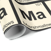 Ma - Marshmallows Scheikunde Periodiek Systeem Sym Cadeaupapier (Rol Hoek)