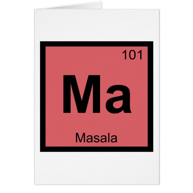 Ma - Masala Chemistry Periodic Table Symbol (Voorkant)