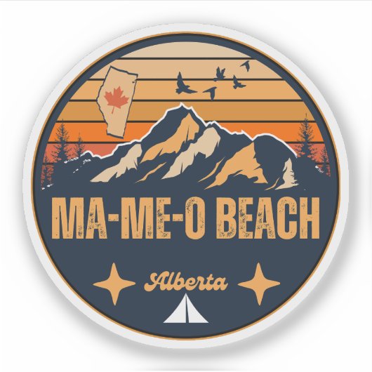 Ma-Me-O Beach, Alberta Sticker (Voorkant)