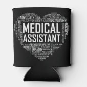 MA Medical Assistant Heart Love T Shirt Gift Clini Blikjeskoeler (Achterkant)