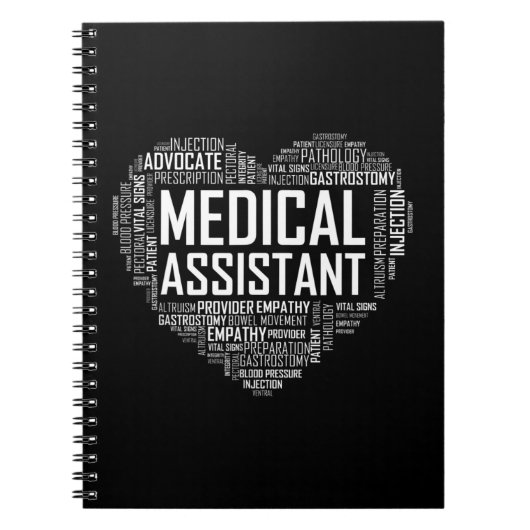MA Medical Assistant Heart Love T Shirt Gift Clini Notitieboek (Voorkant)