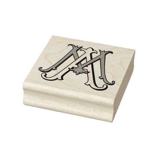 MA Monogram AM Monogram Rubber Ink Stamp Rubberstempel (Stempel)