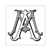 MA Monogram AM Monogram Rubber Ink Stamp Rubberstempel (Afrduk)
