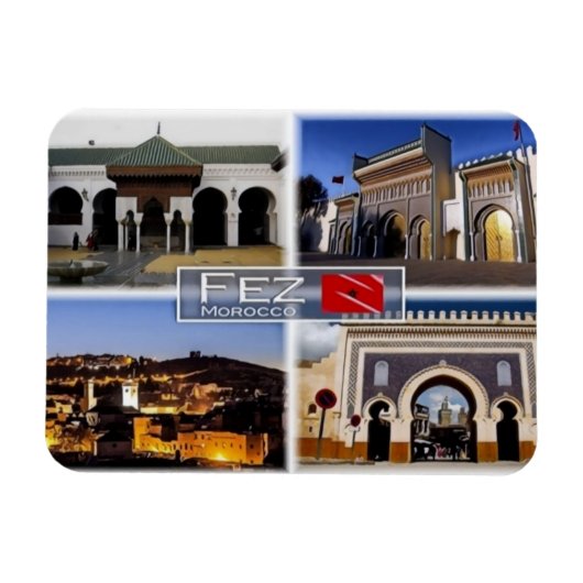 MA Morocco - Fez - Magnet Magneet (Horizontaal)
